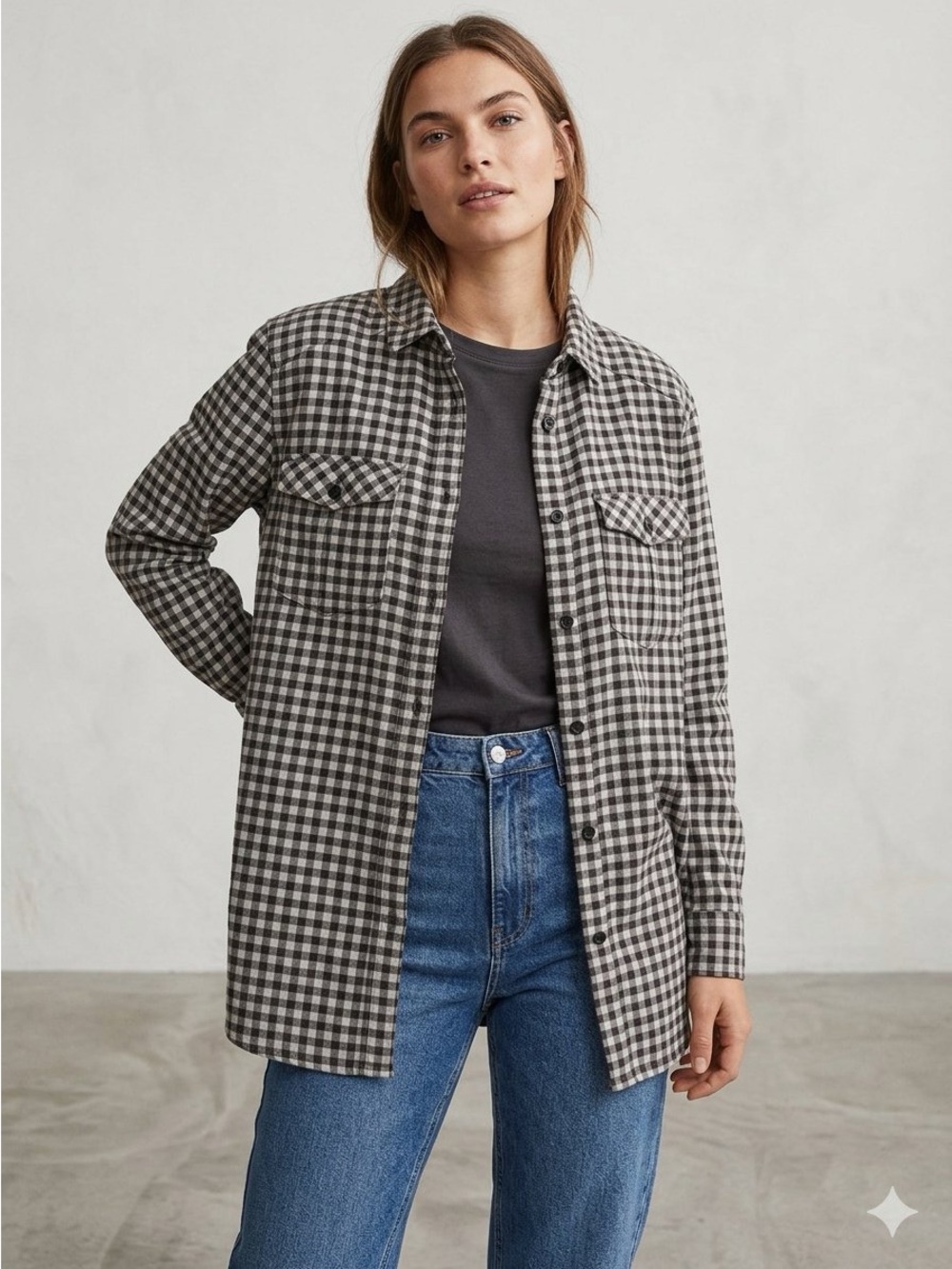 H&M Flannel Shirt Shacket Size XL